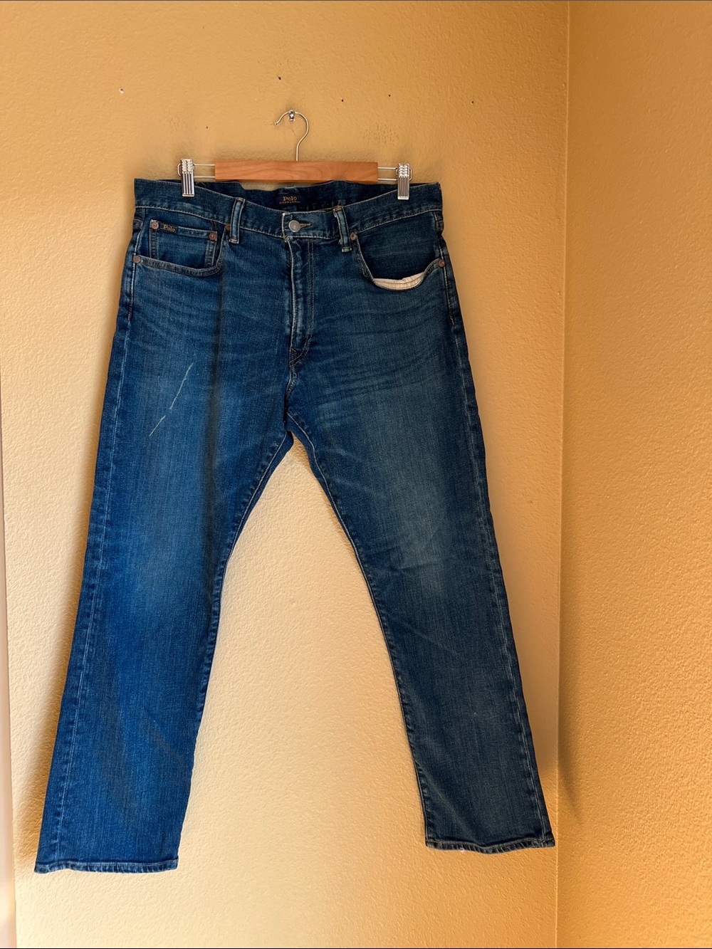 Polo Ralph Lauren Blue Tag The Hampton Relaxed Straight Jeans 34/30
